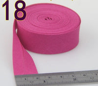 HKM-522771 Cotton Bias Tape with Miter-Cut Edging - 20mm Wide, 5m Length, Available in 34 Colors