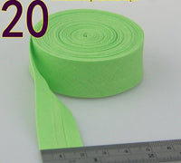HKM-522771 Cotton Bias Tape with Miter-Cut Edging - 20mm Wide, 5m Length, Available in 34 Colors