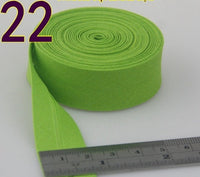 HKM-522771 Cotton Bias Tape with Miter-Cut Edging - 20mm Wide, 5m Length, Available in 34 Colors