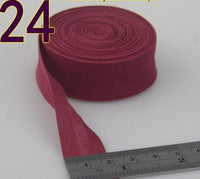 HKM-522771 Cotton Bias Tape with Miter-Cut Edging - 20mm Wide, 5m Length, Available in 34 Colors