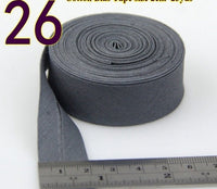 HKM-522771 Cotton Bias Tape with Miter-Cut Edging - 20mm Wide, 5m Length, Available in 34 Colors