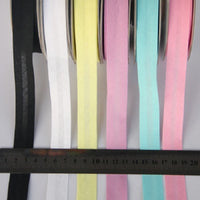 HKM-522771 Cotton Bias Tape with Miter-Cut Edging - 20mm Wide, 5m Length, Available in 34 Colors