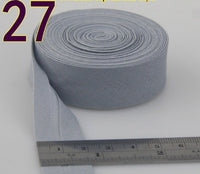 HKM-522771 Cotton Bias Tape with Miter-Cut Edging - 20mm Wide, 5m Length, Available in 34 Colors