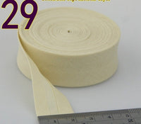 HKM-522771 Cotton Bias Tape with Miter-Cut Edging - 20mm Wide, 5m Length, Available in 34 Colors