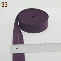 HKM-522771 Cotton Bias Tape with Miter-Cut Edging - 20mm Wide, 5m Length, Available in 34 Colors