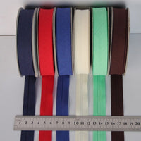 HKM-522771 Cotton Bias Tape with Miter-Cut Edging - 20mm Wide, 5m Length, Available in 34 Colors