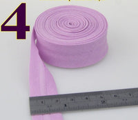 HKM-522771 Cotton Bias Tape with Miter-Cut Edging - 20mm Wide, 5m Length, Available in 34 Colors