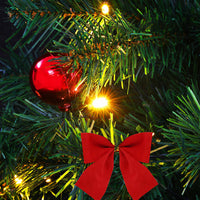 HKM-522899 Green Illuminated Artificial Christmas Tree with Ornaments, 64 cm Height, Waterproof with 20 LED Lights