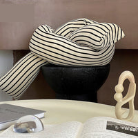 HKM-522899 Knotted Waist and Shoulder Multifunctional Retro Striped Pillow 14x180cm