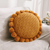 HKM-523219 Decorative Orange Heart Cushion Pillow Cover for Home Sofa - 45x45cm, Embroidered Design