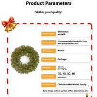 HKM-523219 LED Rattan Christmas Garland for Home Decor - Modern PVC Design Available in Multiple Sizes