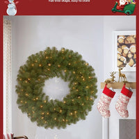 HKM-523219 LED Rattan Christmas Garland for Home Decor - Modern PVC Design Available in Multiple Sizes