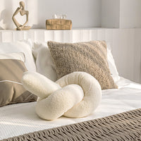 HKM-523411 Modern Minimalist Geometric Bed Runner and Pillowcase Set in Cream and Coffee - Various Sizes Available