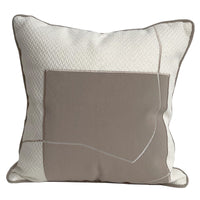 HKM-523411 Modern Minimalist Geometric Bed Runner and Pillowcase Set in Cream and Coffee - Various Sizes Available