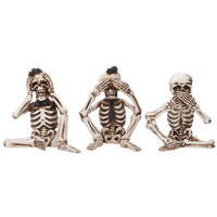 HKM-523539 Halloween Ghost Skeleton Resin Ornament Set - Three Decorative Props for Festive Celebrations