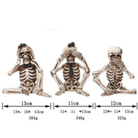 HKM-523539 Halloween Ghost Skeleton Resin Ornament Set - Three Decorative Props for Festive Celebrations