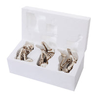 HKM-523539 Halloween Ghost Skeleton Resin Ornament Set - Three Decorative Props for Festive Celebrations