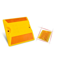 HKM-523667 Reflective Road Safety Sign for Driveways and Parking Lots - Durable Plastic, Yellow, 10x10x2cm