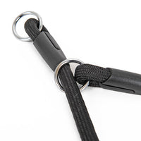 HKM-523795 Double-Headed Dog Collar in Durable Black Nylon - Sizes S, M, L