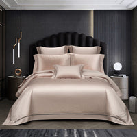 HKM-523859 140 Long-Staple Cotton Jacquard Four-Piece Bedding Set, Striped Design, Available in Standard and Plus Sizes