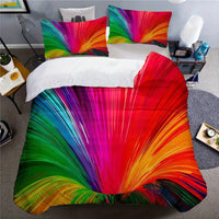 HKM-523923 Digital Printing Soft Down Quilt Cover Set - Modern Three-Piece Bedding Collection