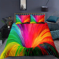 HKM-523923 Digital Printing Soft Down Quilt Cover Set - Modern Three-Piece Bedding Collection
