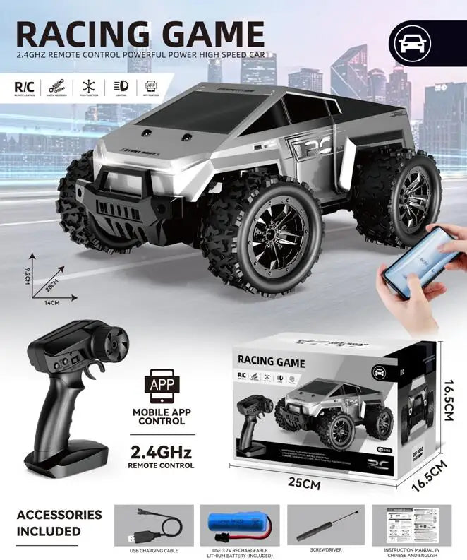 HKM-524051 1:20 Scale High-Speed Remote Control Off-Road Car with Phone Control, 2.4G Frequency - 12KM/H Speed