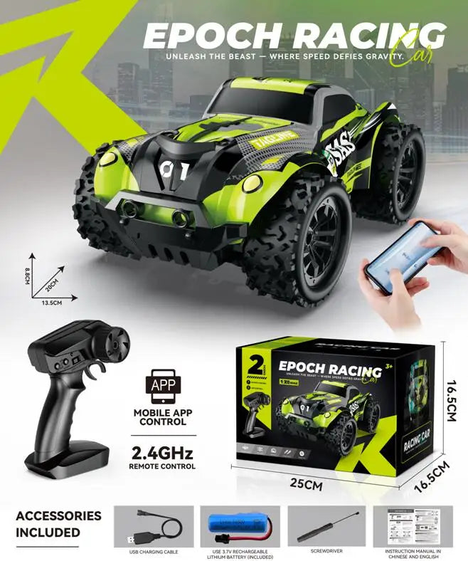 HKM-524051 1:20 Scale High-Speed Remote Control Off-Road Car with Phone Control, 2.4G Frequency - 12KM/H Speed