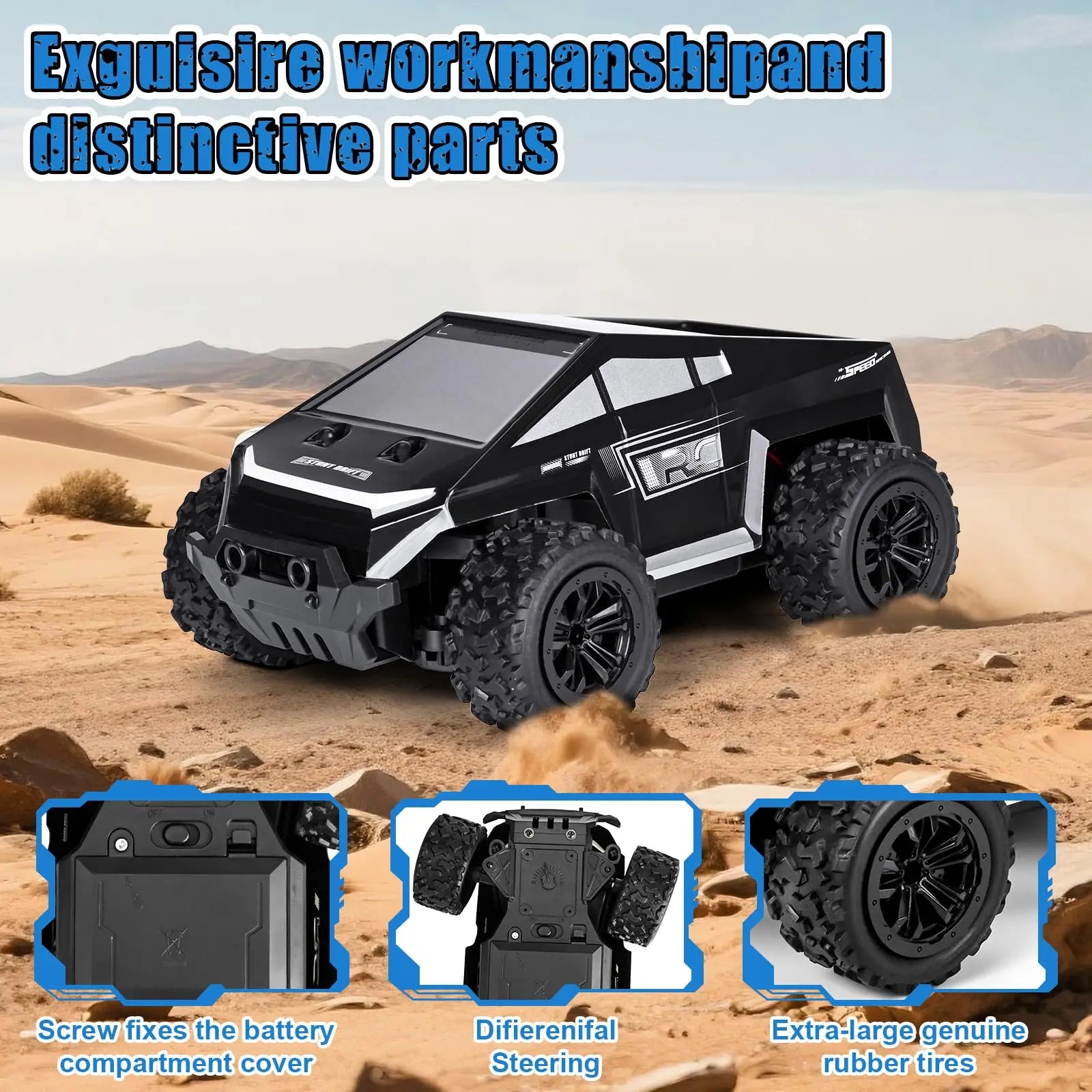 HKM-524051 1:20 Scale High-Speed Remote Control Off-Road Car with Phone Control, 2.4G Frequency - 12KM/H Speed