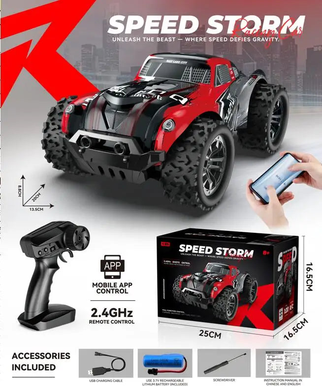 HKM-524051 1:20 Scale High-Speed Remote Control Off-Road Car with Phone Control, 2.4G Frequency - 12KM/H Speed