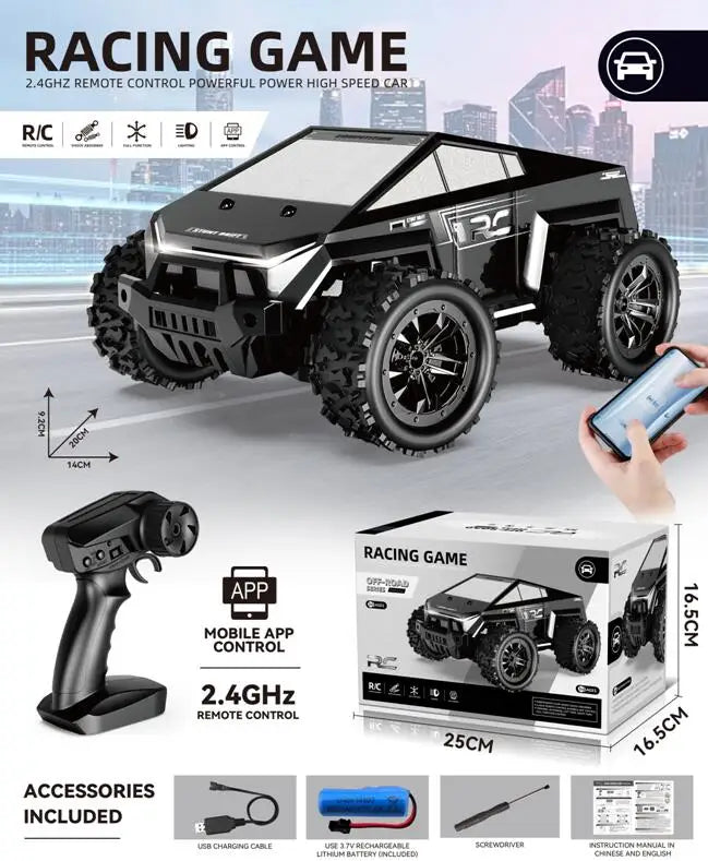 HKM-524051 1:20 Scale High-Speed Remote Control Off-Road Car with Phone Control, 2.4G Frequency - 12KM/H Speed