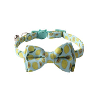 HKM-524243 Colorful Fruit Series Pet Collar and Bow Set with Triangular Binder