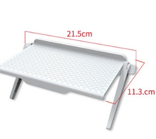 HKM-524307 Set-Top Box and Router Storage Rack – Free Punching Screen Display Shelf in Black and White