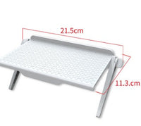 HKM-524307 Set-Top Box and Router Storage Rack – Free Punching Screen Display Shelf in Black and White