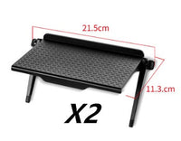 HKM-524307 Set-Top Box and Router Storage Rack – Free Punching Screen Display Shelf in Black and White