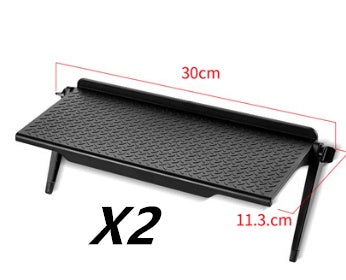 HKM-524307 Set-Top Box and Router Storage Rack – Free Punching Screen Display Shelf in Black and White
