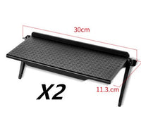 HKM-524307 Set-Top Box and Router Storage Rack – Free Punching Screen Display Shelf in Black and White