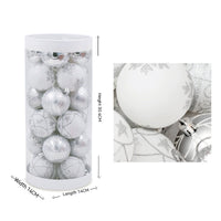 HKM-524371 Silver PVC Decorative Drawing Ball for European and American Style Christmas Decor