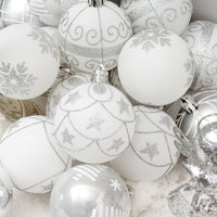 HKM-524371 Silver PVC Decorative Drawing Ball for European and American Style Christmas Decor