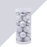 HKM-524371 Silver PVC Decorative Drawing Ball for European and American Style Christmas Decor