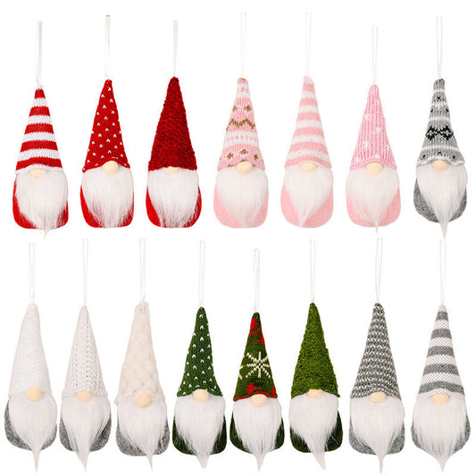 HKM-524691 Knitted Christmas Pendant in Various Colors and Styles for Holiday Decor