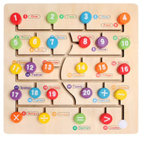 HKM-524819 Educational Wooden Maze Puzzle for Kids – Digital Letter Cognitive Labyrinth for Age 3+