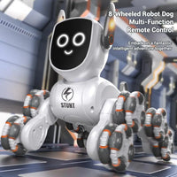 HKM-524883 4WD Stunt Remote Control Robot Dog with Gesture Control, Multi-Function RC Toy for Ages 2-13