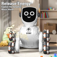 HKM-524883 4WD Stunt Remote Control Robot Dog with Gesture Control, Multi-Function RC Toy for Ages 2-13