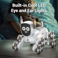 HKM-524883 4WD Stunt Remote Control Robot Dog with Gesture Control, Multi-Function RC Toy for Ages 2-13