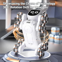 HKM-524883 4WD Stunt Remote Control Robot Dog with Gesture Control, Multi-Function RC Toy for Ages 2-13
