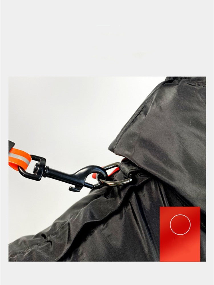 HKM-524947 Waterproof Polyester Rain Gear for Small and Medium Dogs in Black and Champagne