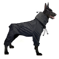 HKM-524947 Waterproof Polyester Rain Gear for Small and Medium Dogs in Black and Champagne