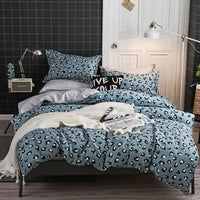 HKM-525011 Personalized Polyester Bedding Set with Duvet Cover, Pillowcases & Fitted Sheet - Multiple Sizes Available