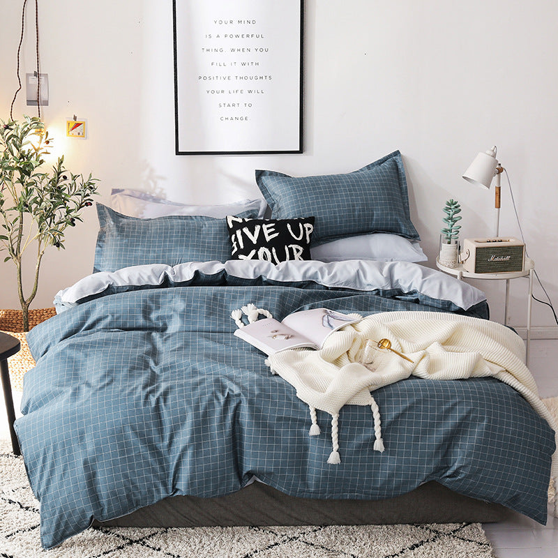 HKM-525011 Personalized Polyester Bedding Set with Duvet Cover, Pillowcases & Fitted Sheet - Multiple Sizes Available